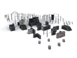 Parkour Park Urban Jungle 1M-P12 – Parcours XXL - Équipements, Modules et Structures Certifiés EN 16899 & EN 1176