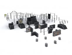 Parkour Park Urban Jungle 1M-P12 – Parcours XXL - Équipements, Modules et Structures Certifiés EN 16899 & EN 1176