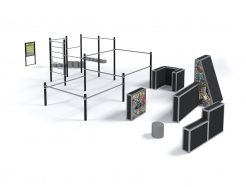 Parkour Set Adept 1M-P08 – Parcours Parkour Complet et Sécurisé, Conforme EN 16899 & EN 1176