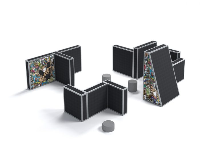 Parkour Set Start 1M-P05 – Parcours Parkour Sécurisé et Complet, Conforme EN 16899 & EN 1176