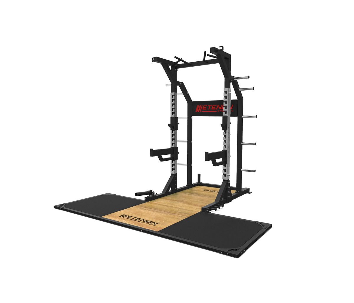 Rack à Squat ETENON PTT0279 avec Plateforme – Cage à Squat Crossfit Professionnelle