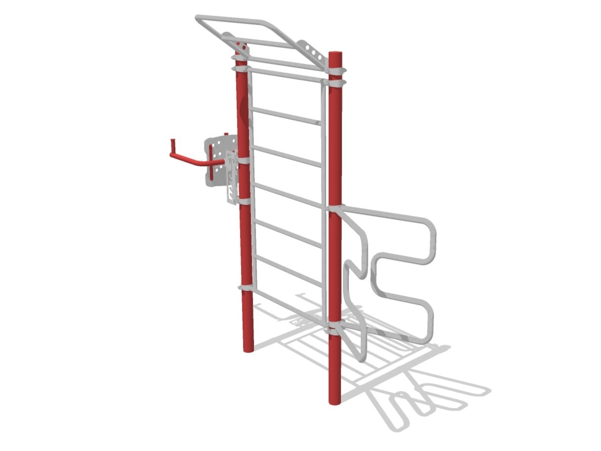 Cage Street Workout Mini S-19 avec Espalier et Dips