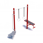 cage street workout mini s 20 barre de tractions, banc à abdominaux, plateforme pliométrie