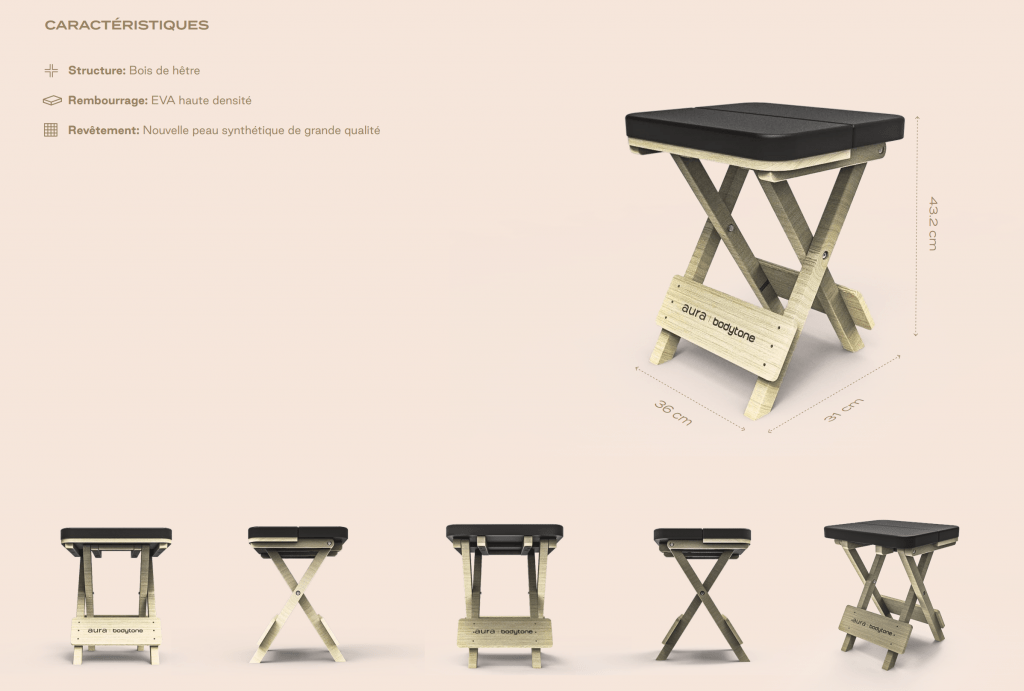 beech yoga chair – low foot : simplicité, force et stabilité dans votre pratique bodytone