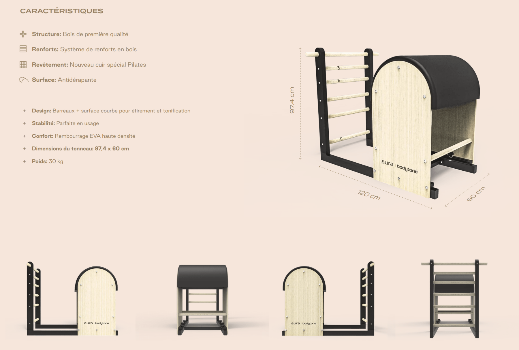 Ladder Barrel Pilates – Gravissez force et souplesse avec élégance - Bodytone – vue 2