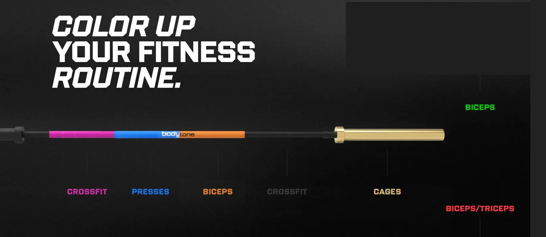 Barre Olympique – Les Différentes Couleurs avec Light In Fitness by Bodytone
