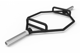 Barre olympique noire hexagonale (Black Hex Bar 1500 mm / 25 kg) en acier renforcé — trap bar polyvalente pour soulevés de terre, shrugs, farmer’s walks, squats et exercices force, idéale pour salle de musculation ou home-gym professionnelle Bodytone