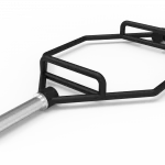 Barre olympique noire hexagonale (Black Hex Bar 1500 mm / 25 kg) en acier renforcé — trap bar polyvalente pour soulevés de terre, shrugs, farmer’s walks, squats et exercices force, idéale pour salle de musculation ou home-gym professionnelle Bodytone