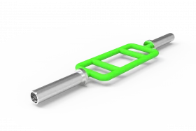 Barre olympique triceps verte Green Lime Bodytone 960 mm – barre professionnelle pour biceps et triceps, haltérophilie et exercices de musculation, pour salle de sport ou home-gym intensif