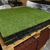 dalle caoutchouc avec gazon synthétique 100 x 100 x 2,5 cm – revêtement