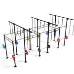Cage autoportée CrossFit modèle 6 (735 cm × 415 cm) en acier renforcé, rig multifunctionnel pour box ou salle de sport – station squat, tractions, dips et functional training professionnelle
