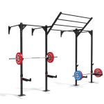 Cage murale CrossFit modèle 5 (430 cm × 160 cm) en acier renforcé, station musculation et functional training professionnelle pour squat, tractions, dips, box ou salle de sport
