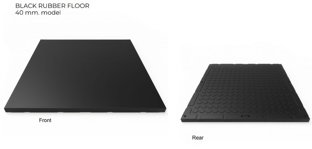 Dalle de Sol Professionnelle 40 mm – Caoutchouc Haute Densité Extra Lisse Bodytone Pro Flow Mat