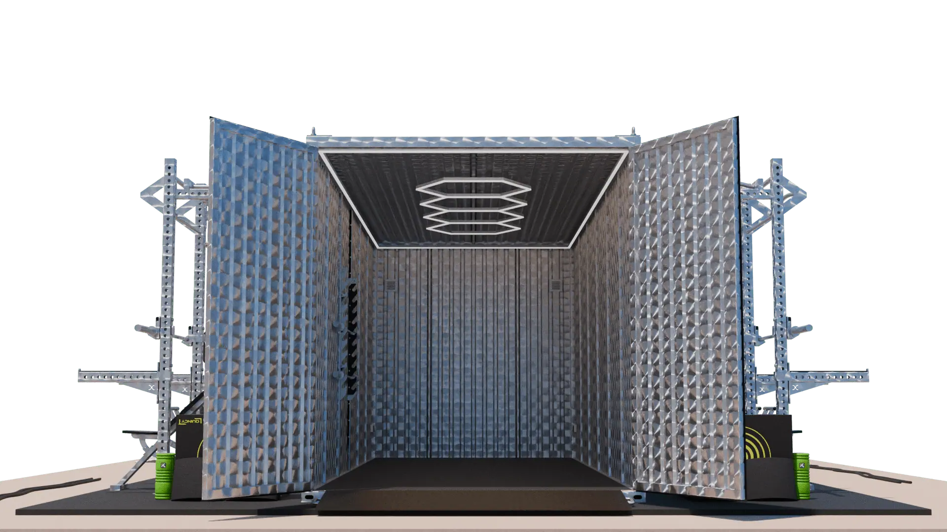 CrossFit-Container 20 Fuß Edelstahl Premium – 5 Cross-Competition-Stationen