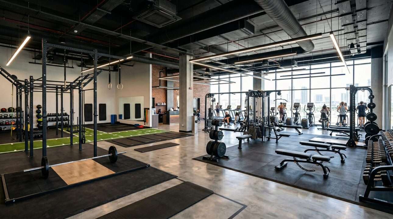 Équiper une salle de sport de 200 m² : aménagement, équipement et budget 2026