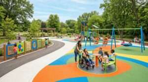 Aire de jeux inclusive PMR : conception, normes et équipements accessibles