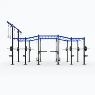 outdoor 22' floor mounted multi height monkey bar rig – structure outdoor de cross training multifonction