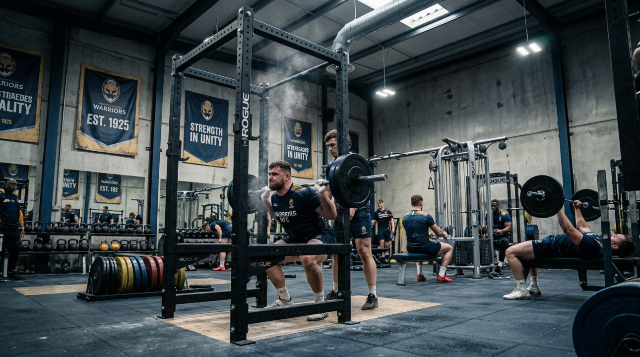 Salle de musculation équipée dans un club sportif professionnel