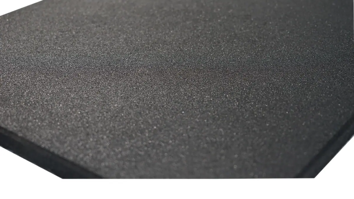 High density rubber gym tile 20 mm at 1000 kg per cubic metre