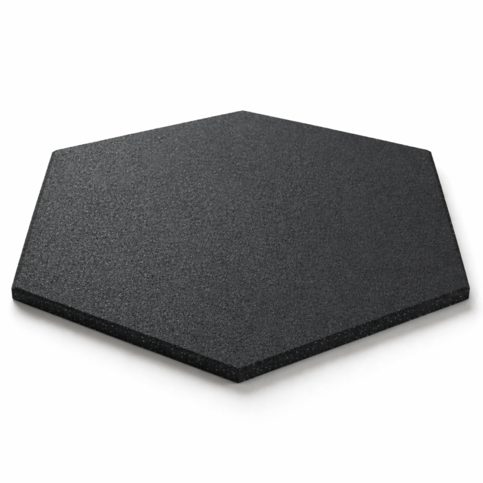 Dalle hexagonale noire texturée pour sol