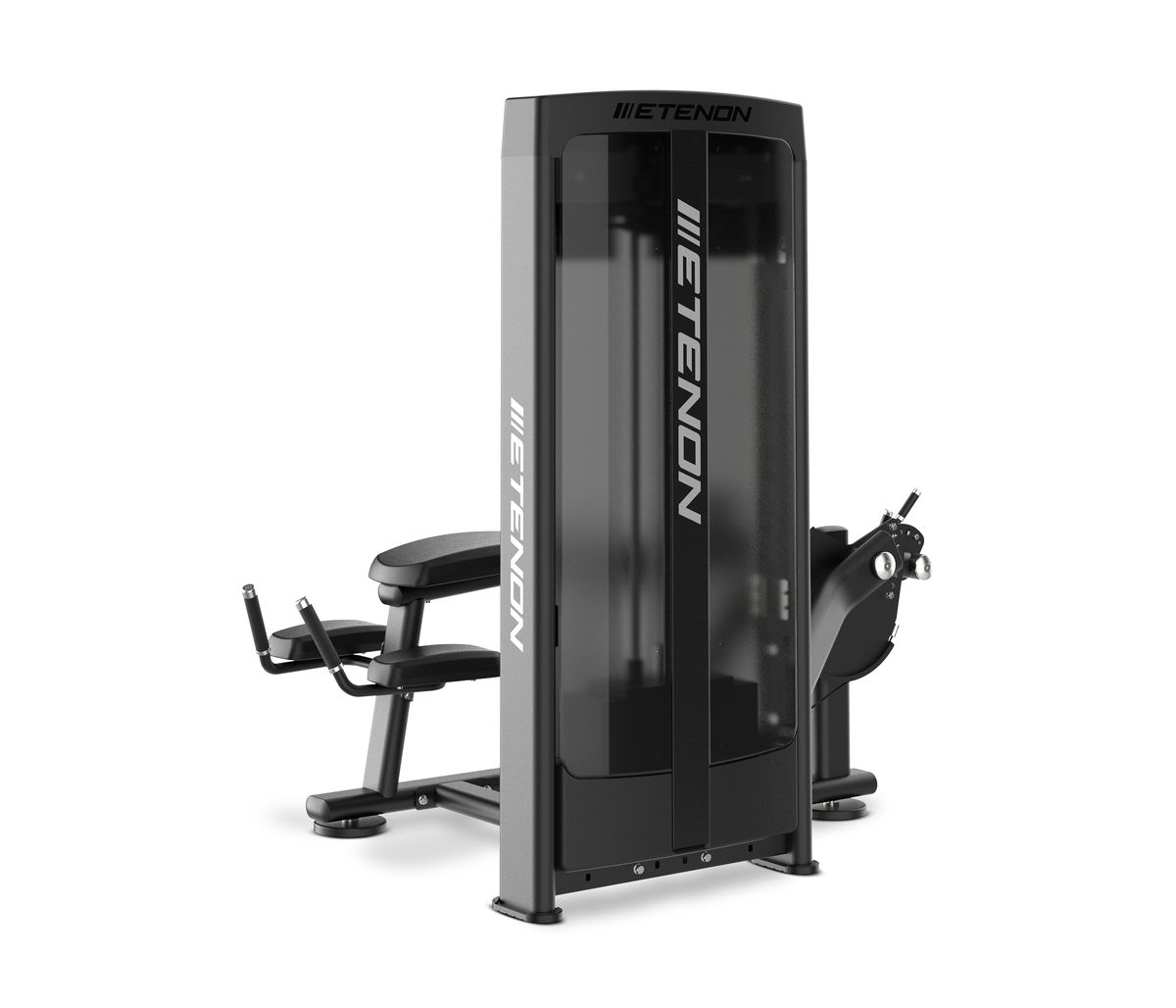 Machine de musculation Etenon moderne grise et noire