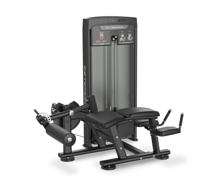 Machine de musculation leg curl couchée Metenon noire