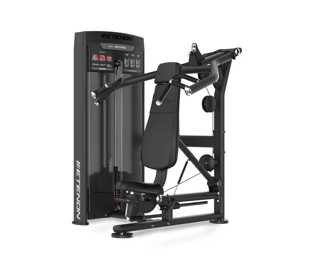machine chest shoulder press etenon r8102 — développé pectoraux et Épaules 3 en 1, sélectorisée