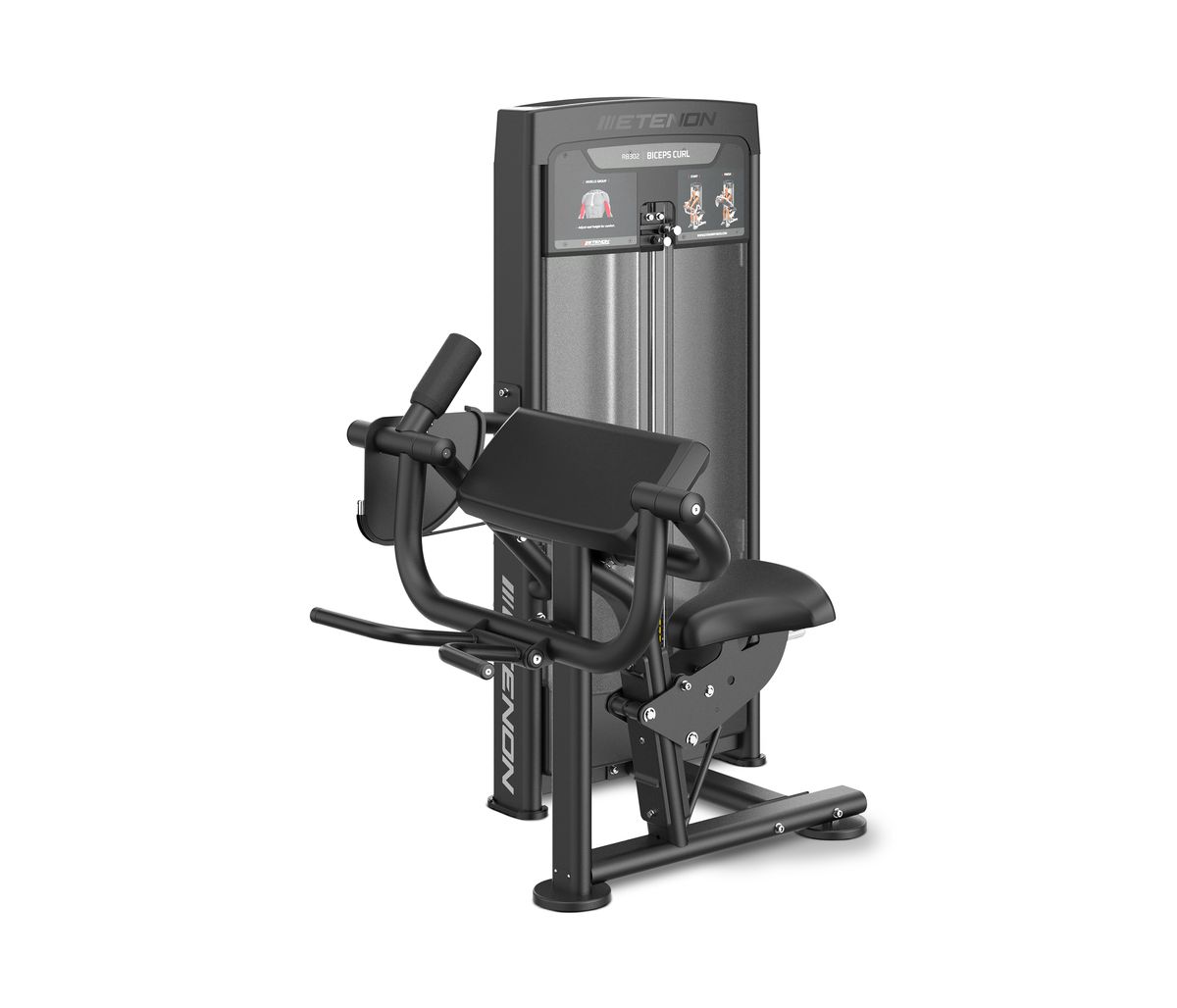 Appareil de musculation biceps curl ETENON noir.