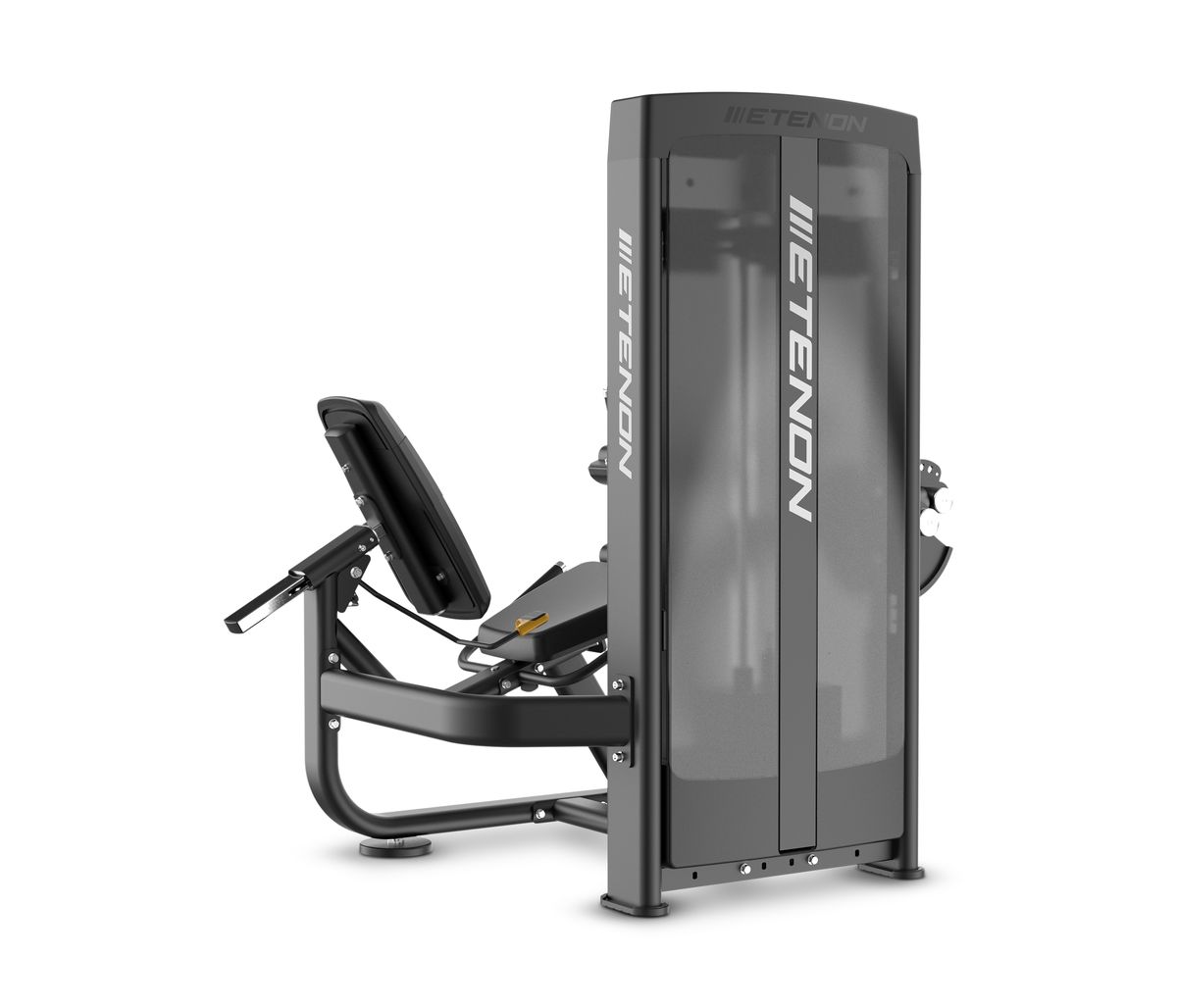 Presse à cuisses ETENON noire sur fond blanc