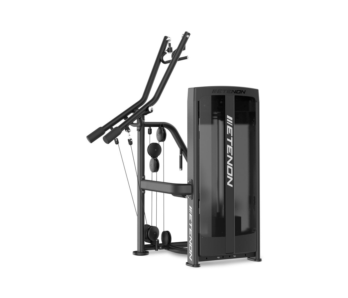 Machine de musculation noire ETENON pour tirage vertical.