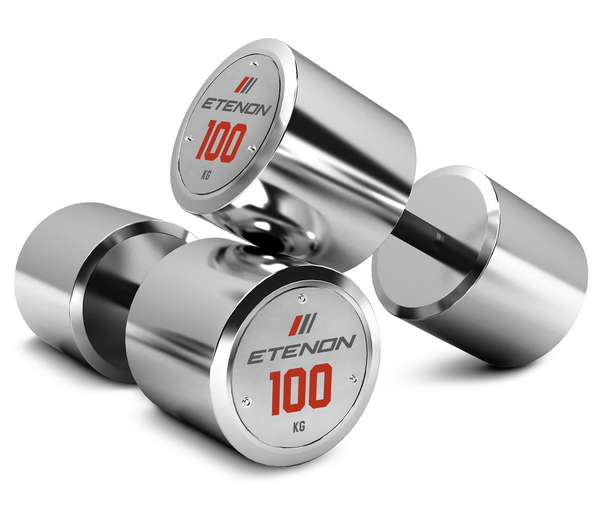 Haltères chromés ETENON de 100 kg