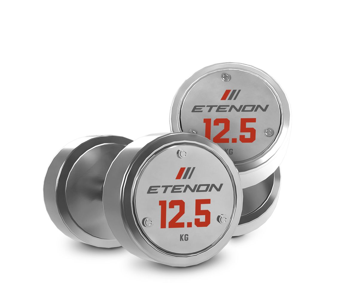 Haltères chromés ETENON 12.5 kg