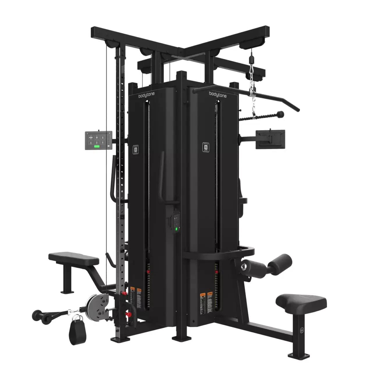 Appareil de musculation multi-fonctions Bodytone sur fond blanc.