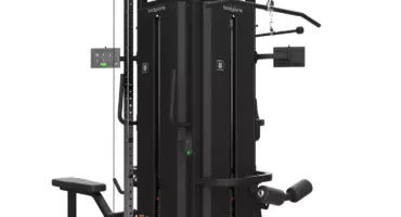 Appareil de musculation multi-fonctions Bodytone sur fond blanc.