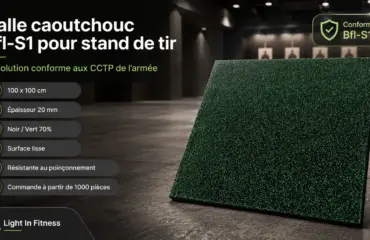 Dalle caoutchouc Bfl-S1 verte pour stand de tir, résistante.