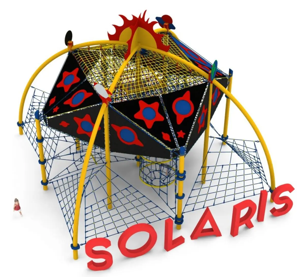 Vulcepula multi-unit rope net play structure