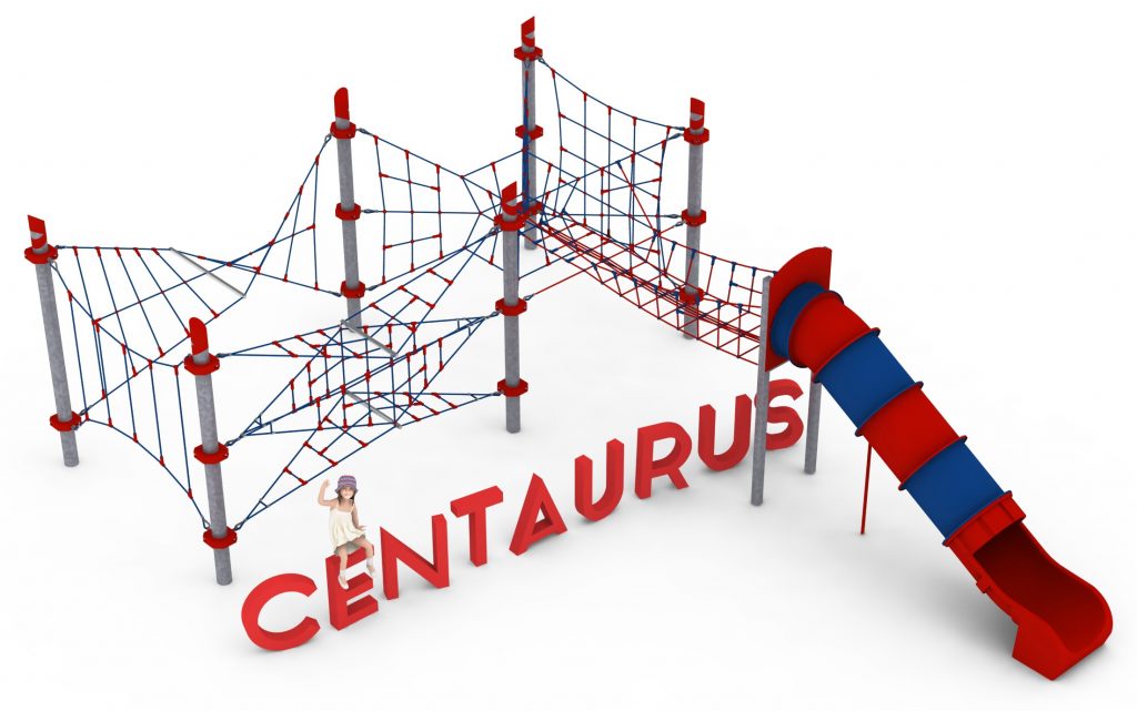 structure de jeu en corde centaurus aire de jeux exterieure