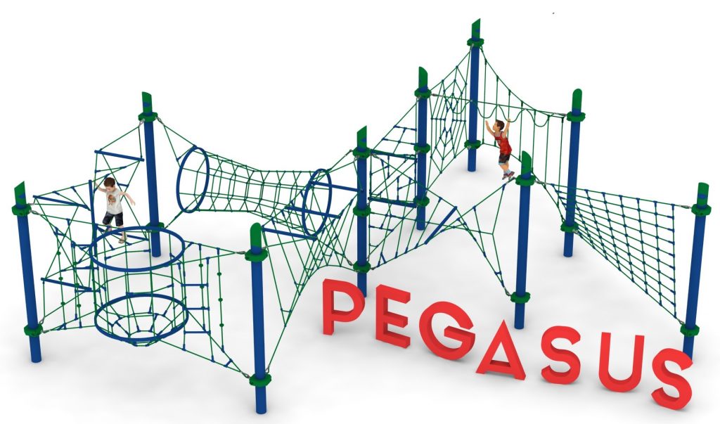 structure de jeu en corde pegasus aire de jeux exterieure
