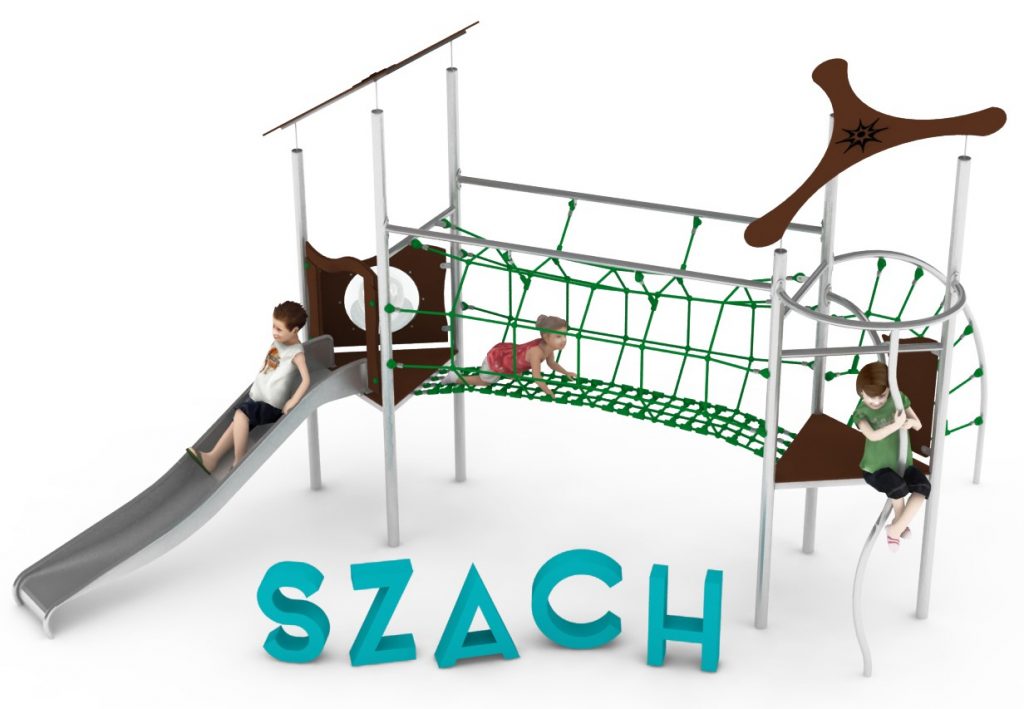 Structure de jeu en corde pour aire de jeux exterieure - SHAH