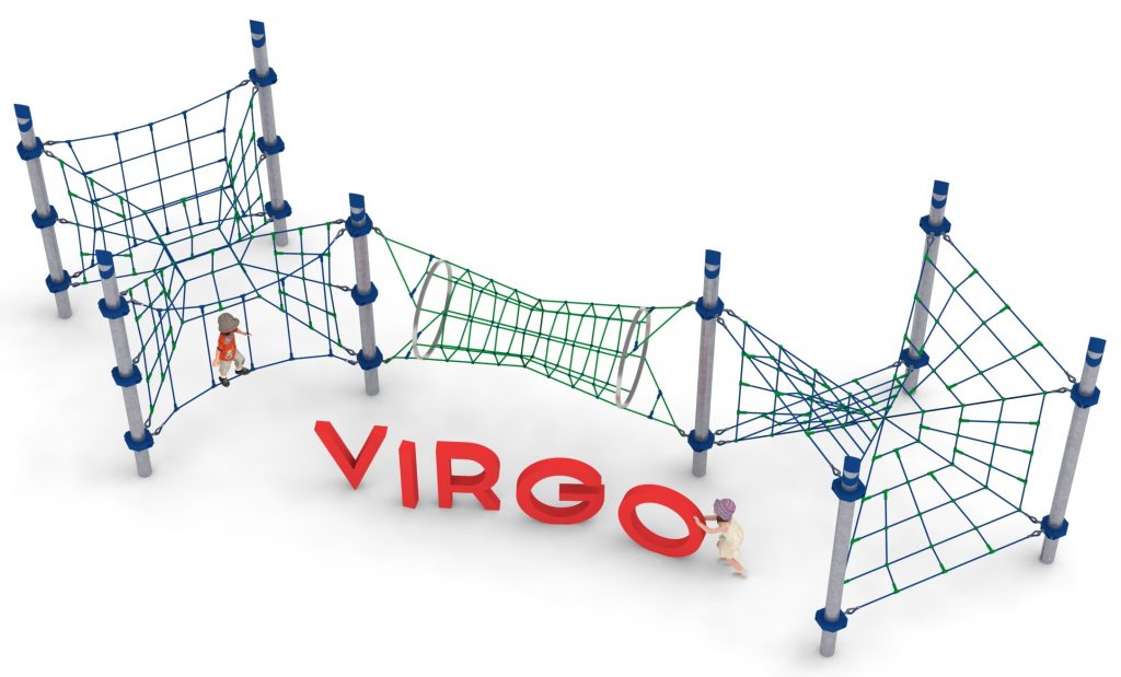 Structure de jeu en corde pour aire de jeux