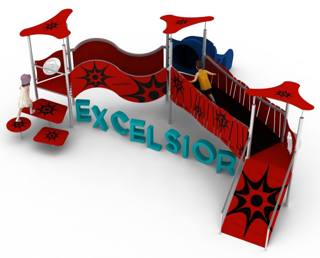 Structure de jeu en corde pour aire de jeux exterieure - EXCELSIOR