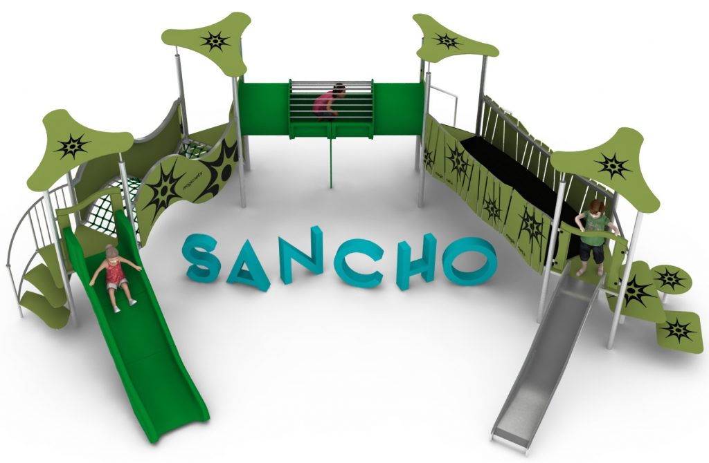 Structure de jeu en corde pour aire de jeux exterieure - SANCHO
