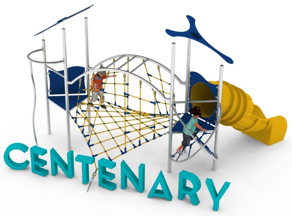 Structure de jeu en corde pour aire de jeux exterieure - CENTENARY