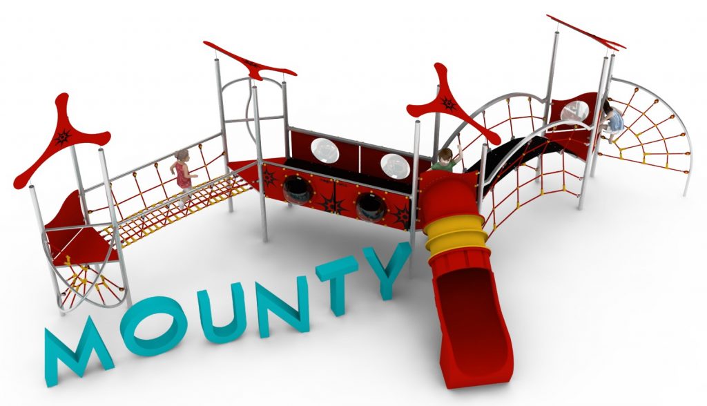 Structure de jeu en corde pour aire de jeux exterieure - MOUNTY
