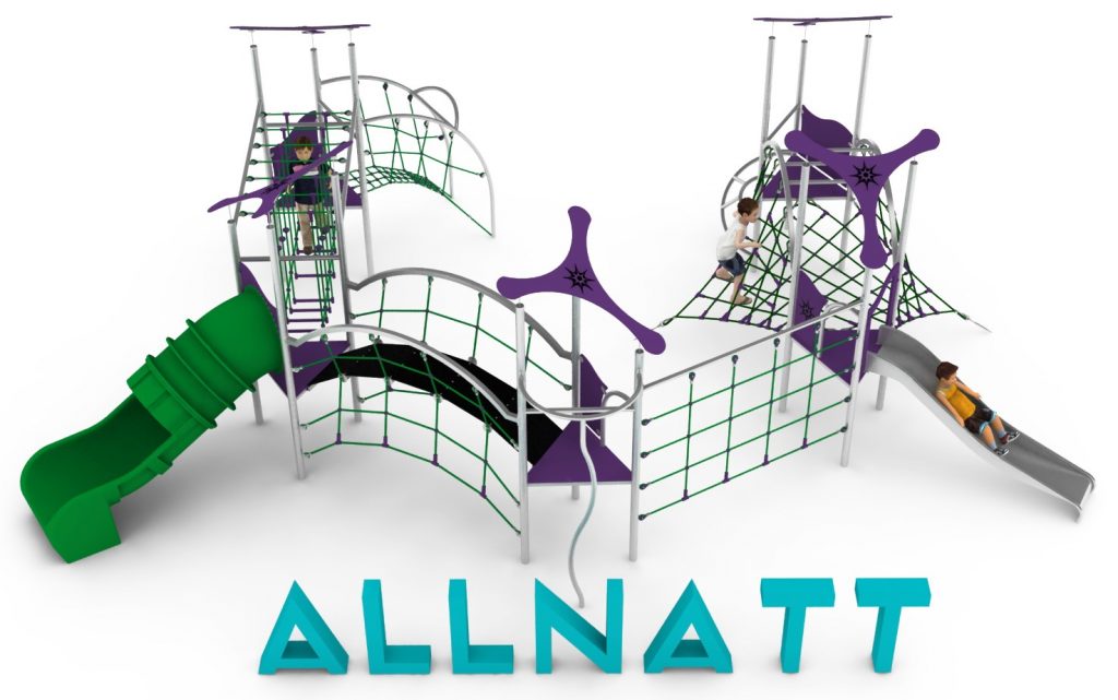 Structure de jeu en corde pour aire de jeux exterieure - ALLNATT
