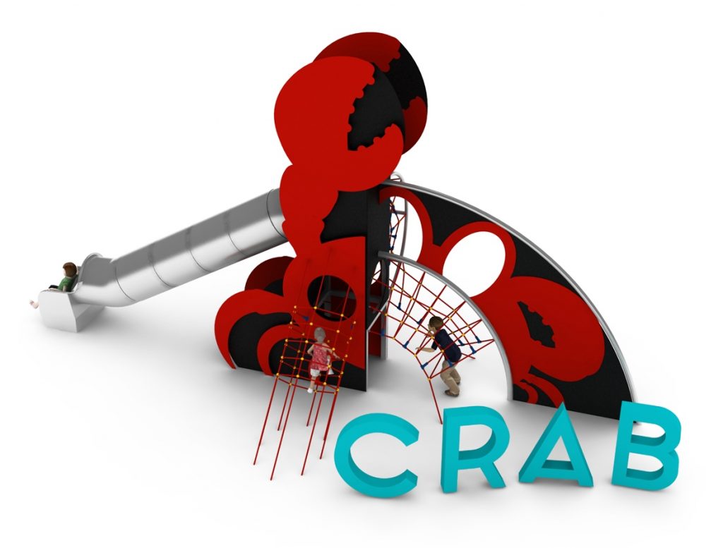 Structure de jeu en corde pour aire de jeux exterieure - CRABE