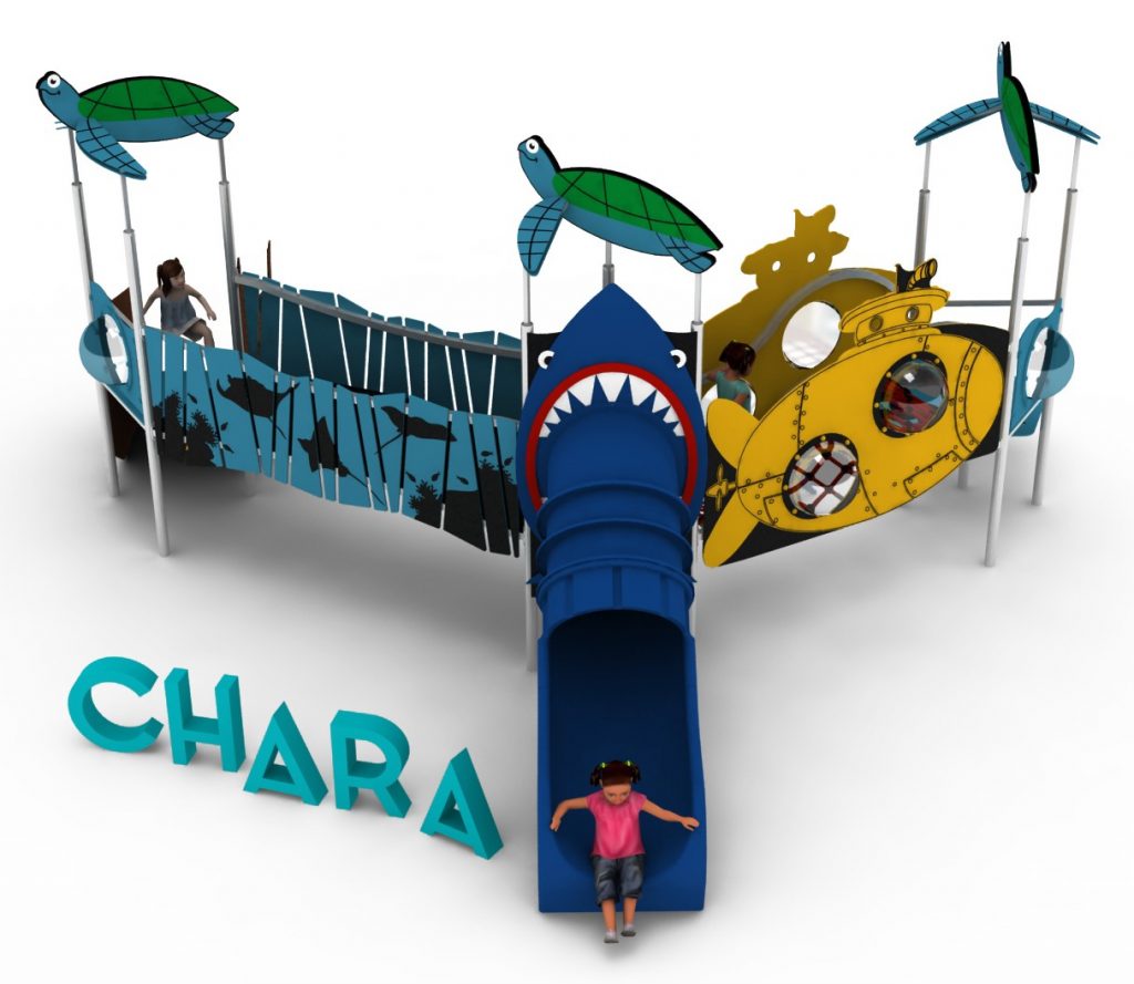 Structure de jeu en corde pour aire de jeux exterieure - CHARA