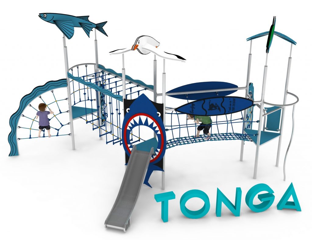 Structure de jeu en corde pour aire de jeux exterieure - TONGA