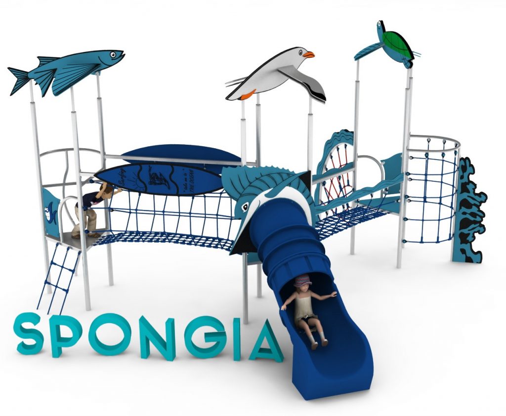 Structure de jeu en corde pour aire de jeux exterieure - SPONGIA