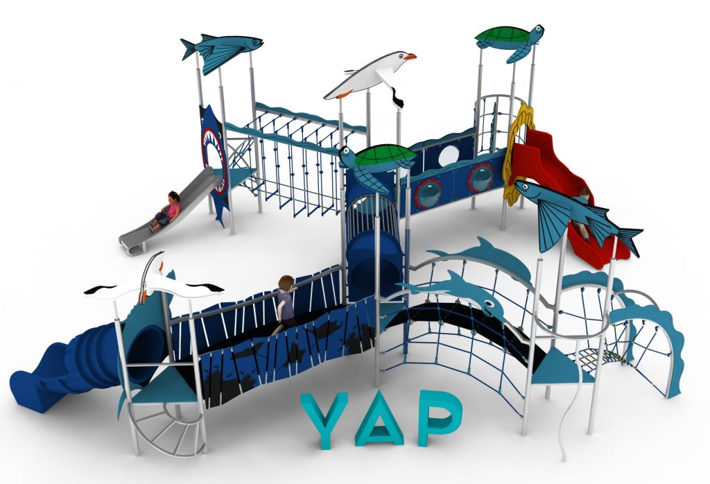 Structure de jeu en corde pour aire de jeux exterieure - YAP
